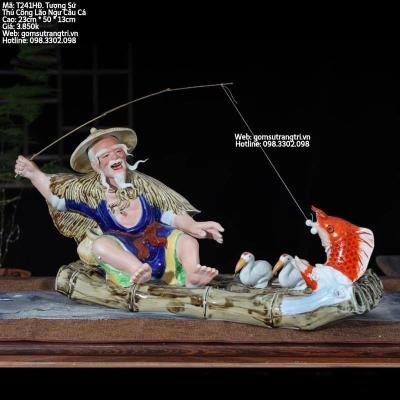 TƯỢNG SỨ THỦ CÔNG LÃO NGƯ CÂU CÁ